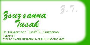 zsuzsanna tusak business card